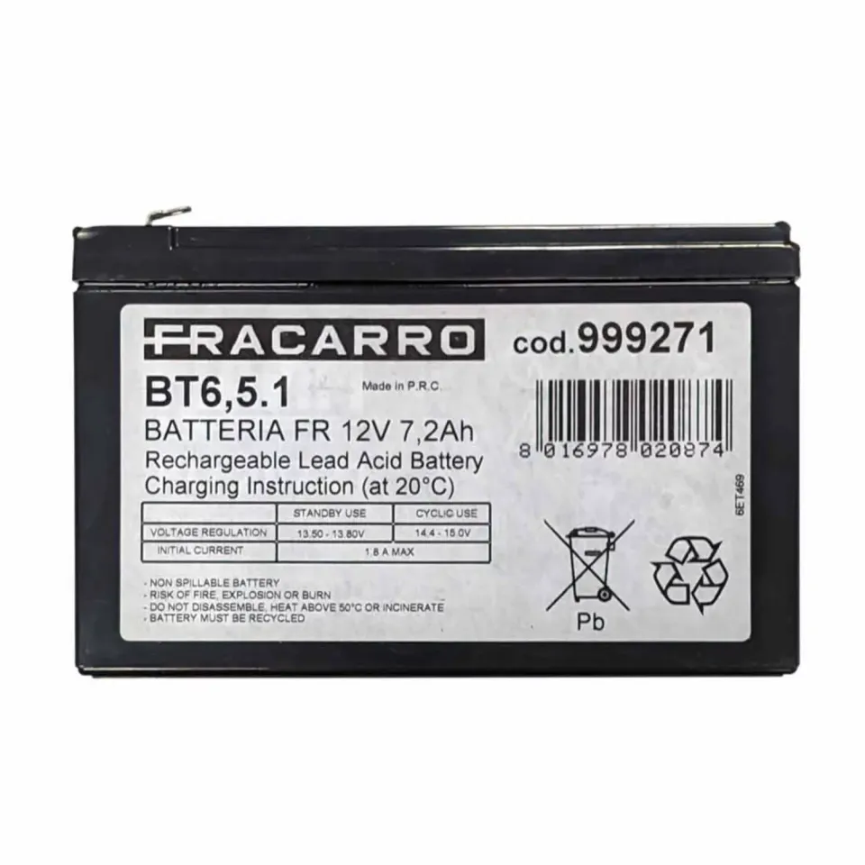 Fracarro BT6,5.1 batteria al piombo 12V per sicurezza
