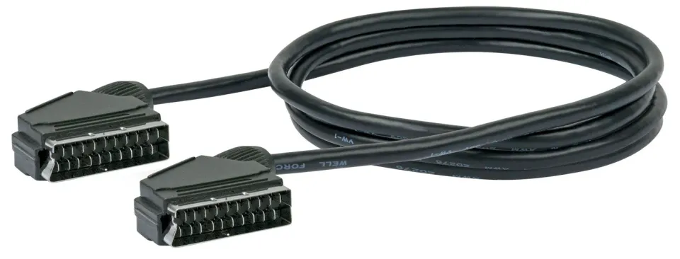 SCHWAIGER Cavo SCART 21 Poli Ø 6,8 mm Schermato Dorato