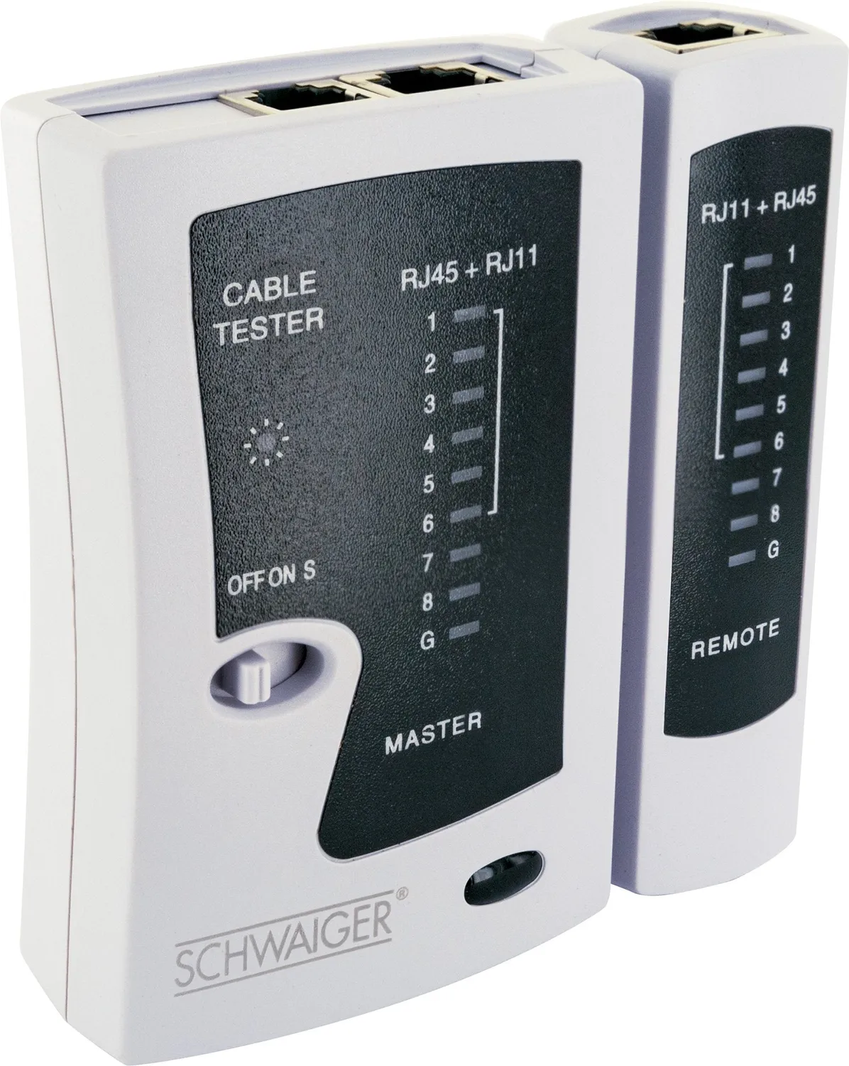Schwaiger tester cavi rete RJ45 RJ11 con unità remota