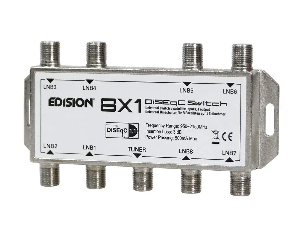 Edision Diseqc 8x1 switch satellitare 8 ingressi DiSEqC