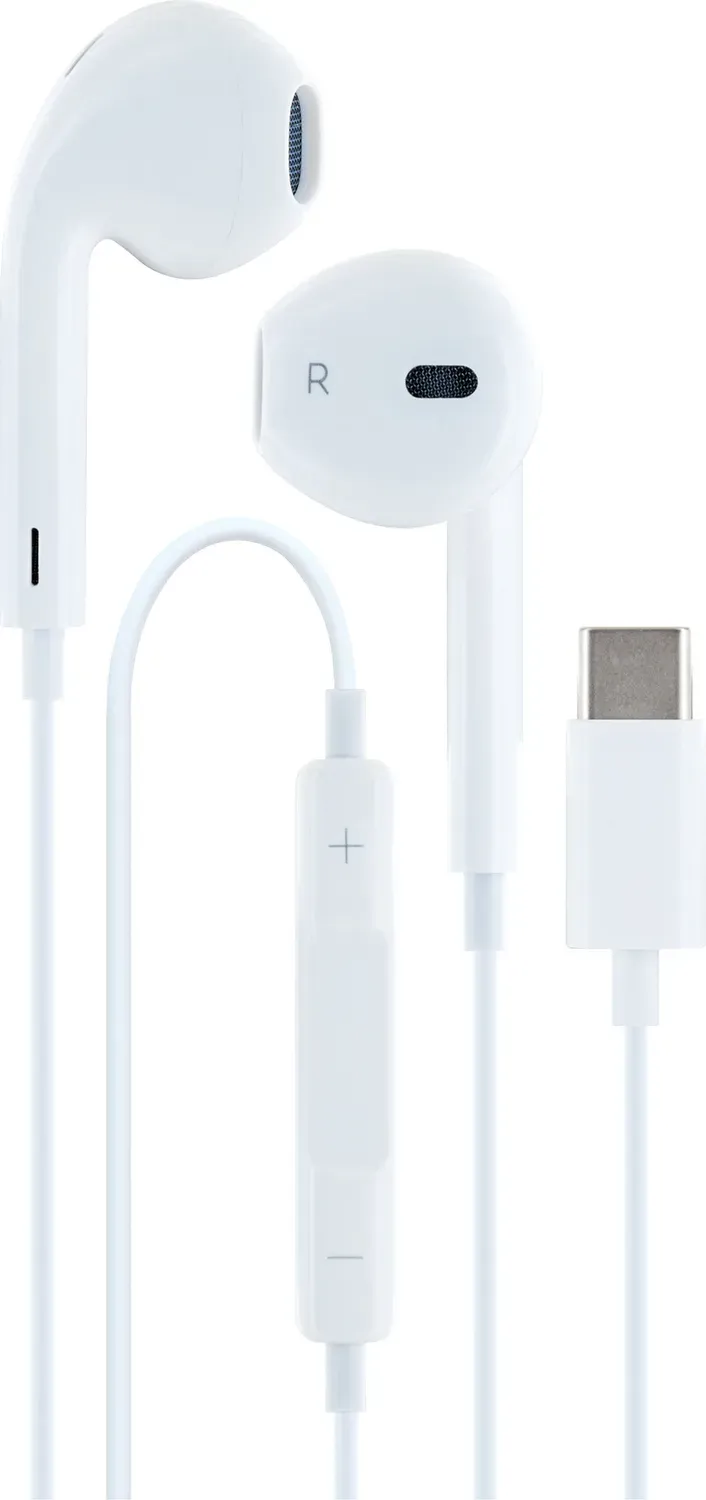 SCHWAIGER Cuffie In-Ear USB-C Bianche con Cavo 1,2 m