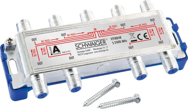 SCHWAIGER Distributore 8 Vie Partitore SAT 16 dB