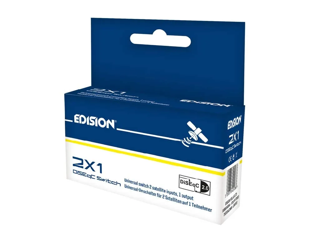Edision Switch DiSEqC 2/1 Commutatore Satellitare HDTV