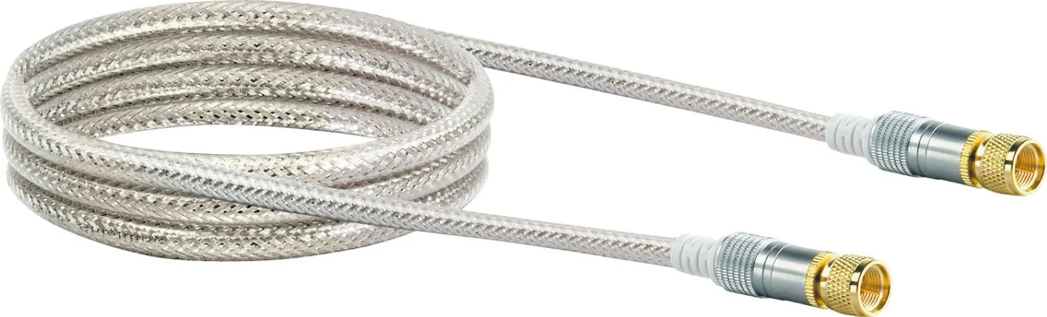 Schwaiger Cavo SAT 3 m 110 dB con F dorati argento
