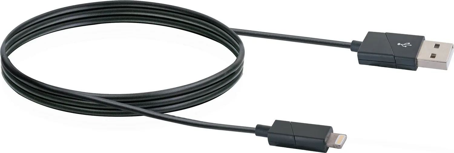 Schwaiger Cavo Lightning Sync 1,2 m nero con spinotti orientabili
