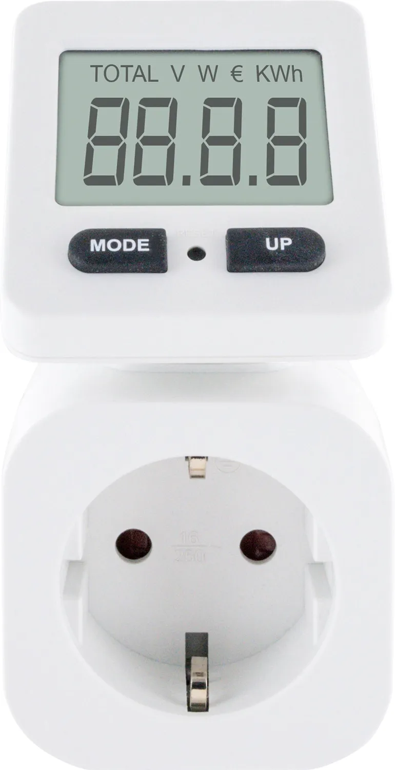 Schwaiger Misuratore Energia da Presa Display Girevole 3680W