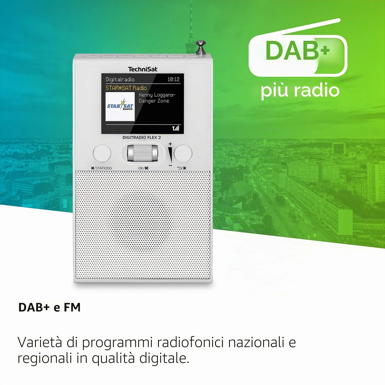 TechniSat DIGITRADIO FLEX 2 Radio DAB+ da Presa Bluetooth