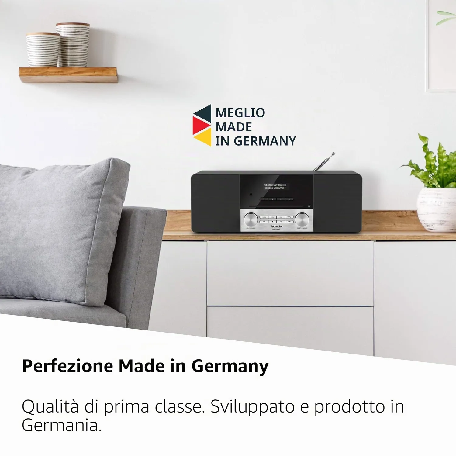 TechniSat DIGITRADIO 3 Radio DAB+ Nera CD Bluetooth 20W
