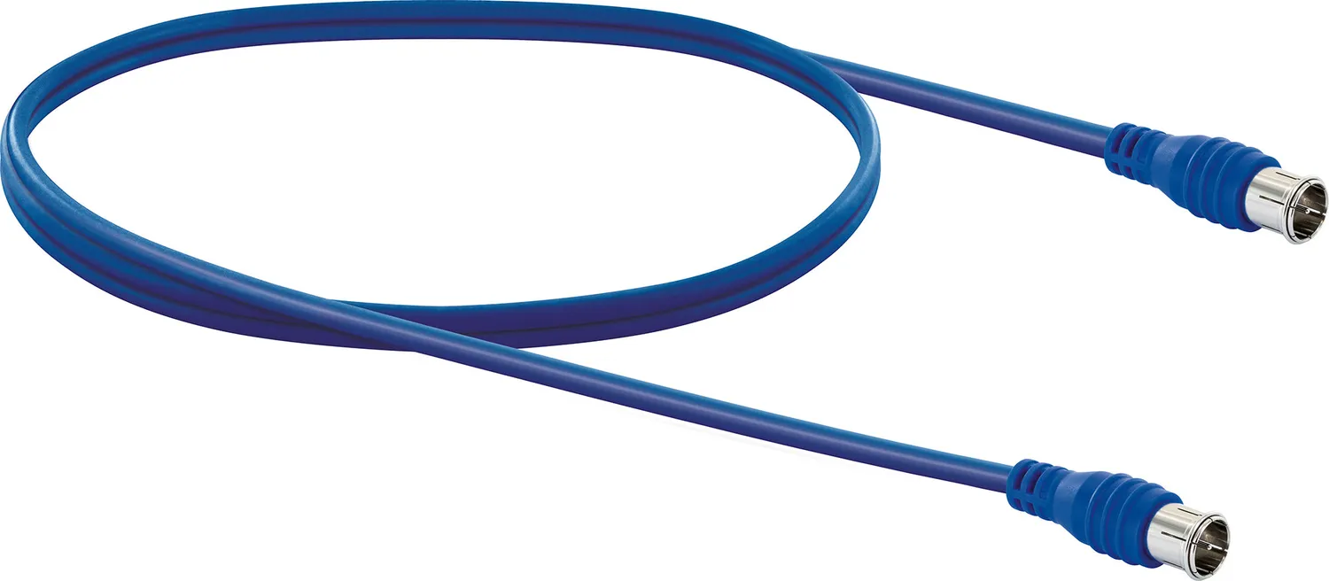 Schwaiger cavo satellitare 3 m blu F-Quick schermato