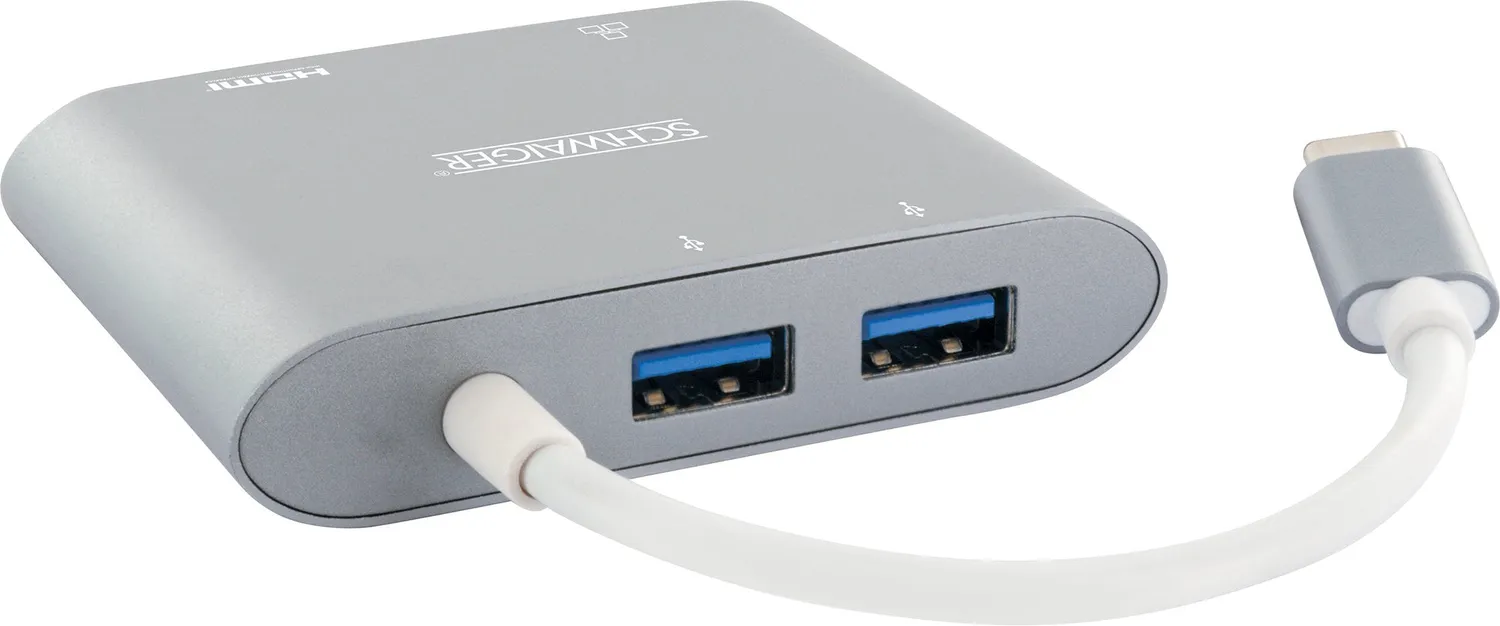 Schwaiger adattatore USB 3.1 multiport hub HDMI 4K LAN