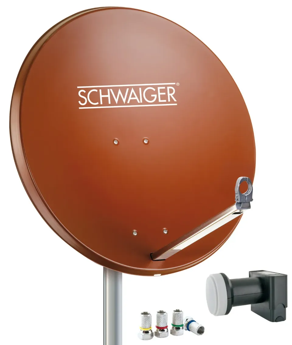 Schwaiger Antenna Satellitare 80 cm Set Quad 4 Utenti