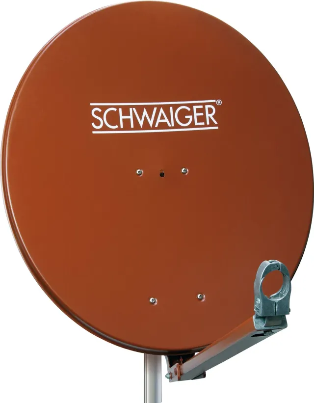 Schwaiger Parabola Satellitare Alluminio 80 cm rosso mattone