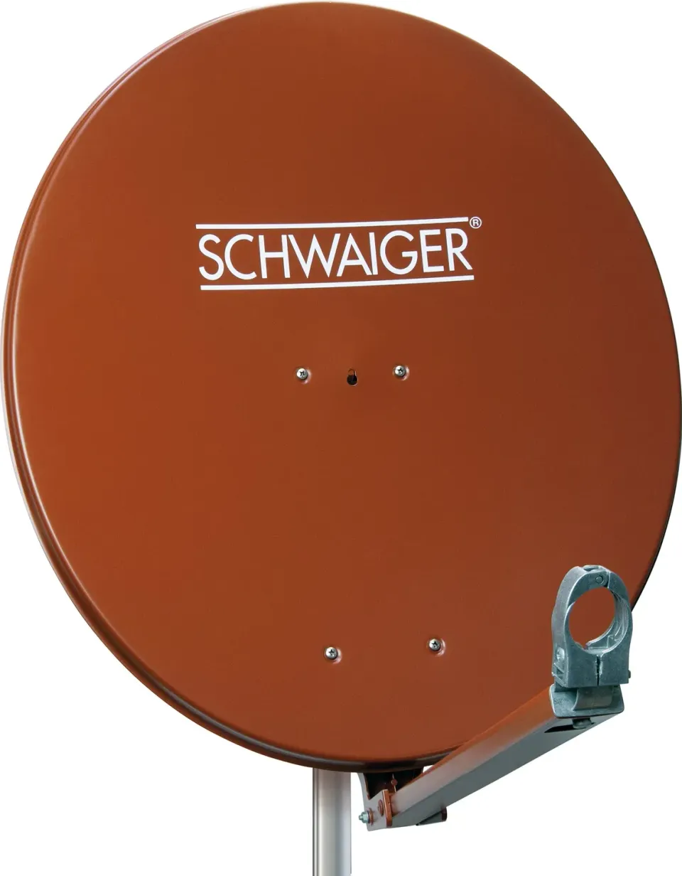 Schwaiger Parabola Satellitare Alluminio 80 cm rosso mattone