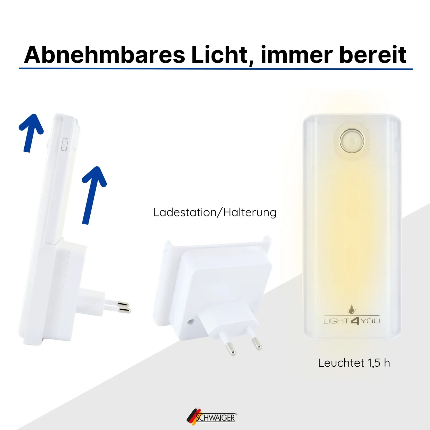 Schwaiger NFL60 luce emergenza LED sensore 4in1