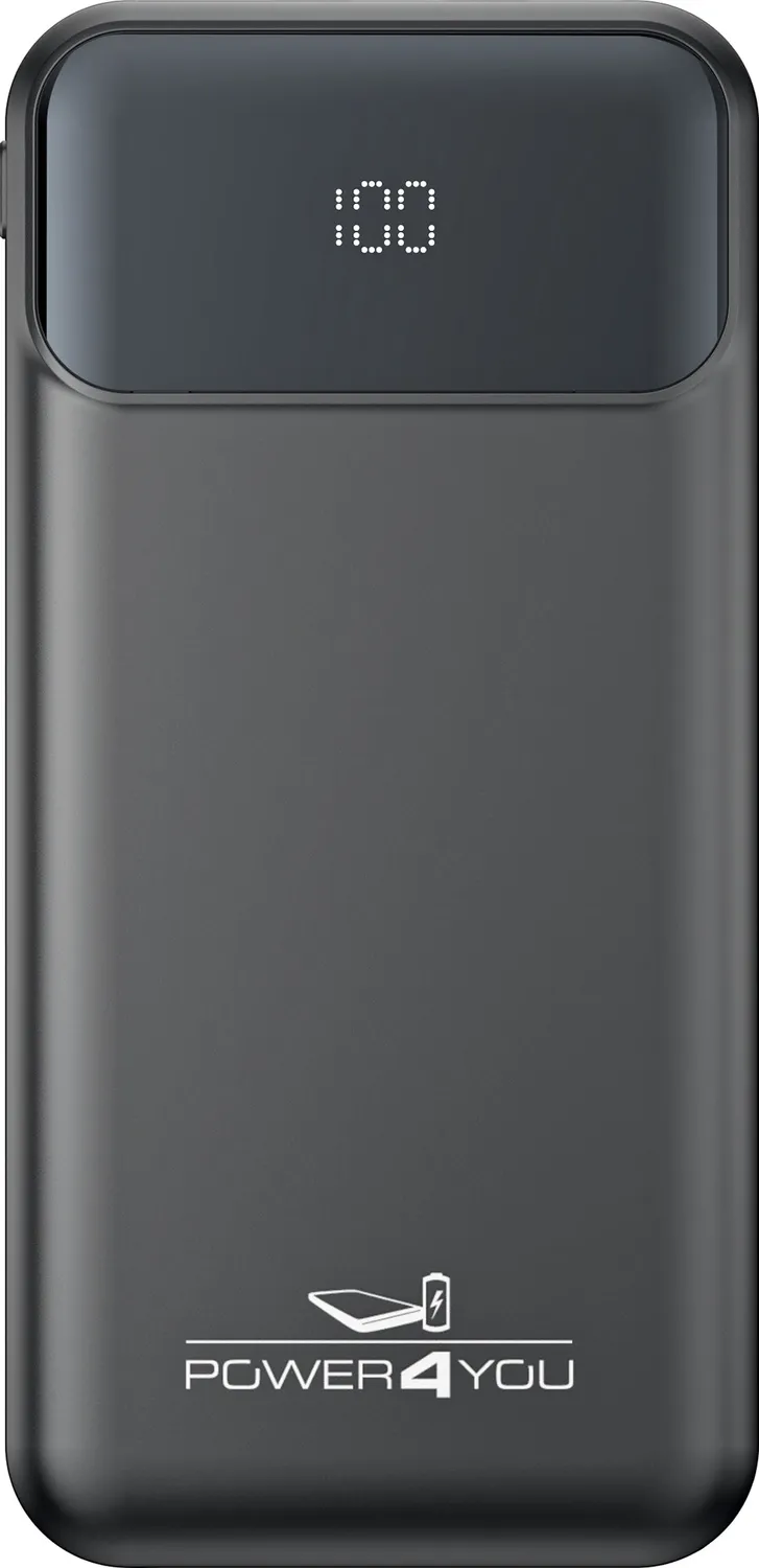 Schwaiger Flat power bank 10000 mAh con display nero