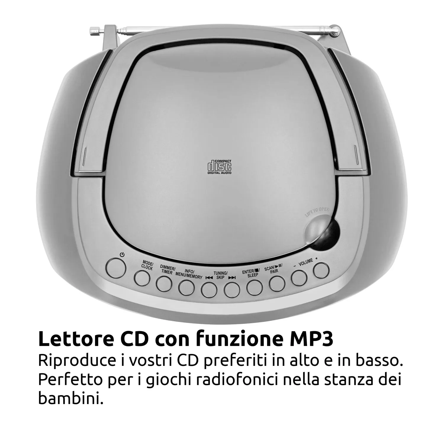 TechniSat DigitRadio 1990 Radio DAB+ Argento CD Bluetooth
