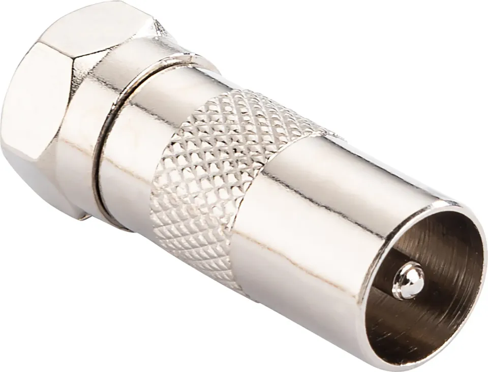SCHWAIGER Adattatore Antenna IEC-F Argento per Presa SAT