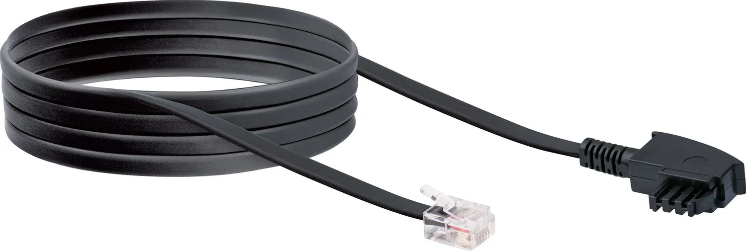 Schwaiger cavo DSL telefono TAE-RJ12 6 m nero