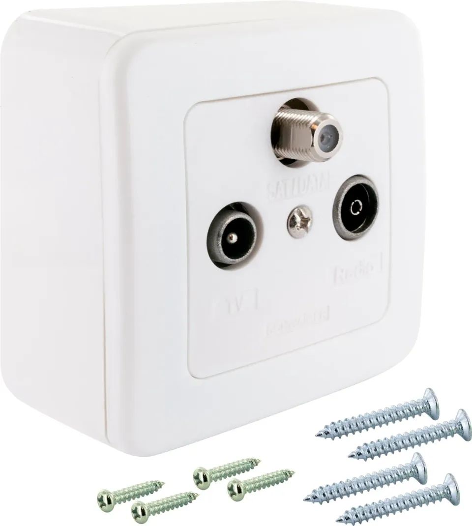 Schwaiger presa antenna multimediale passante 8 dB kit