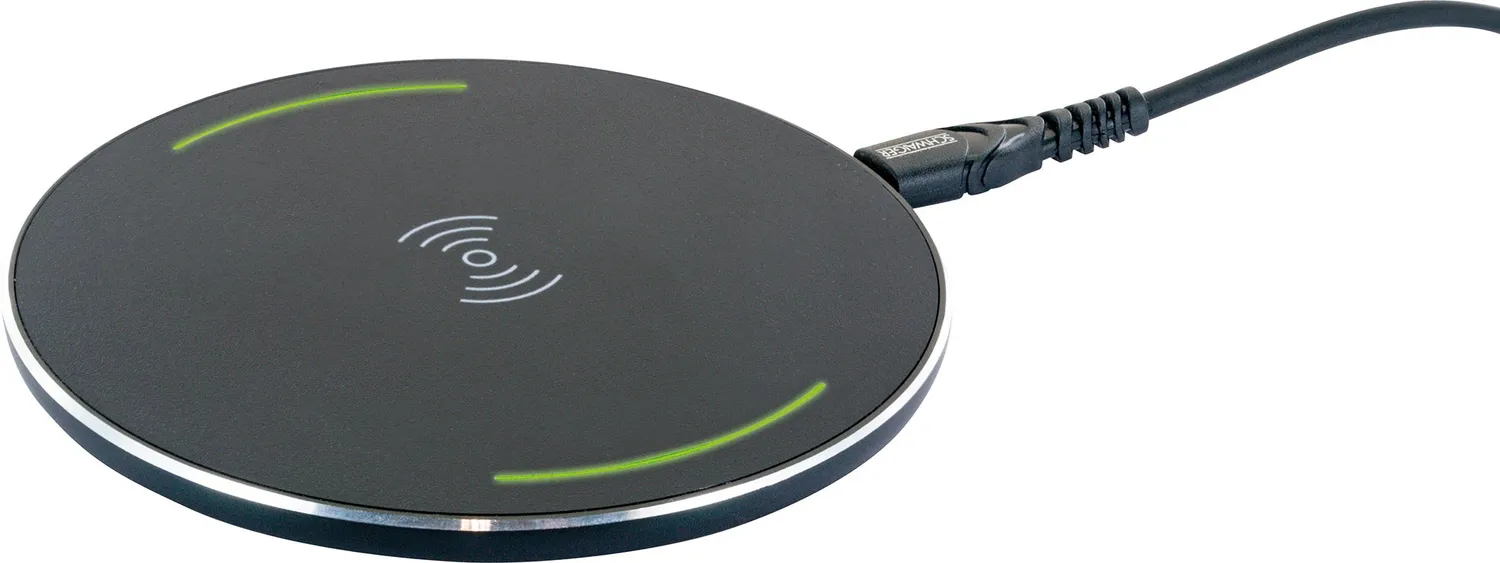SCHWAIGER Piastra Ricarica Wireless Qi 10W nera