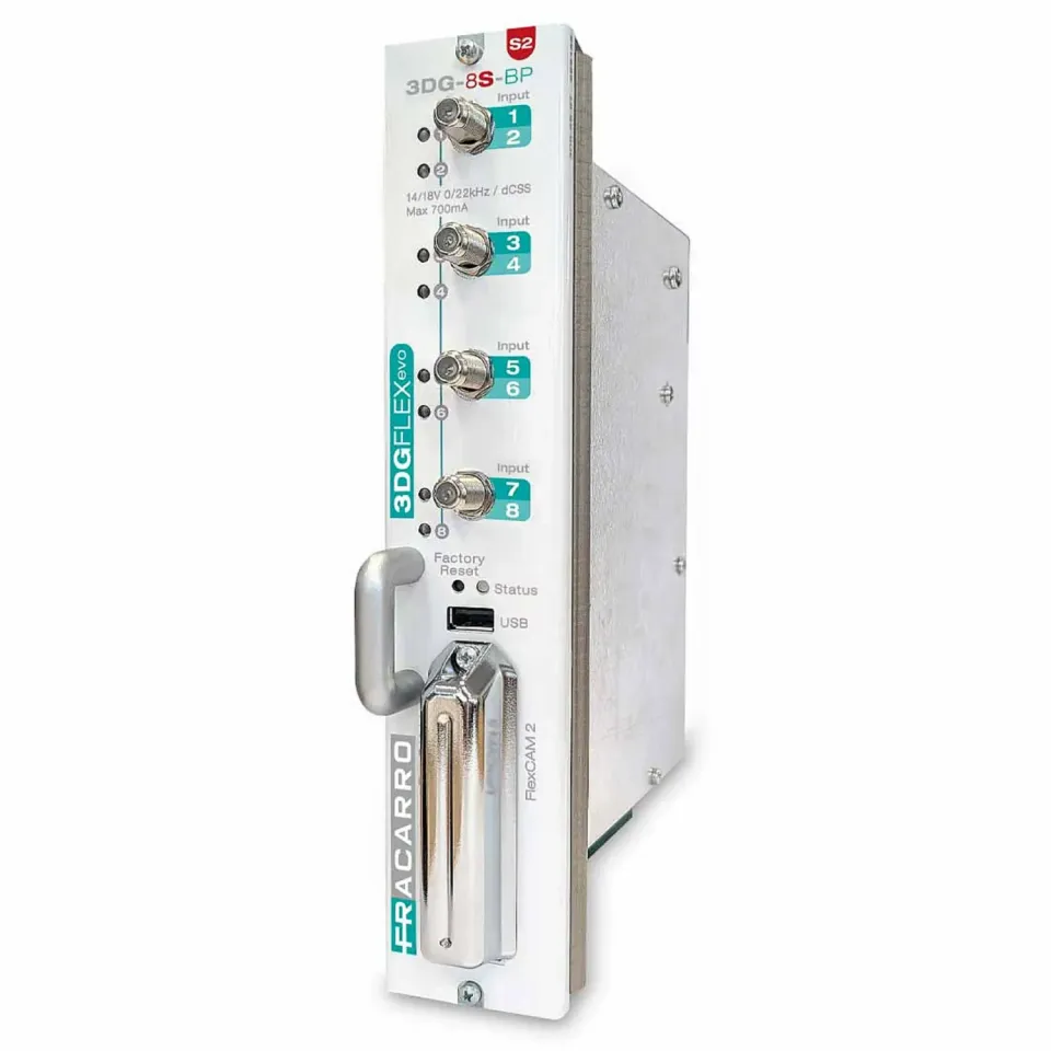 Fracarro 3DG-8S-BP trasmodulatore DVB-S/S2 back panel
