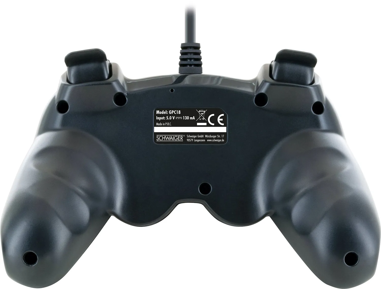 Schwaiger controller gaming USB PC PS3 Android nero