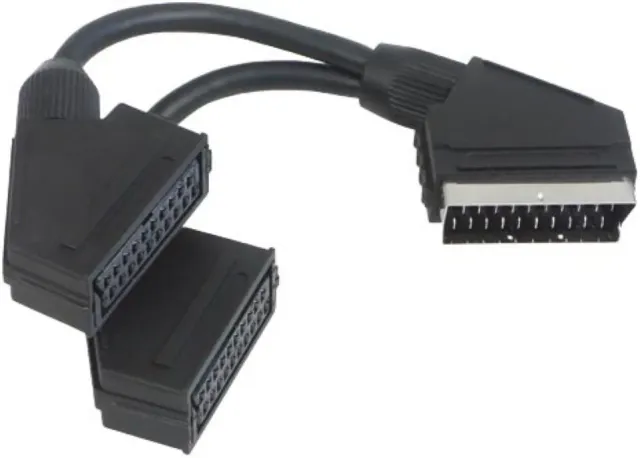 Schwaiger Sdoppiatore SCART Y 21 Pin Nero TV