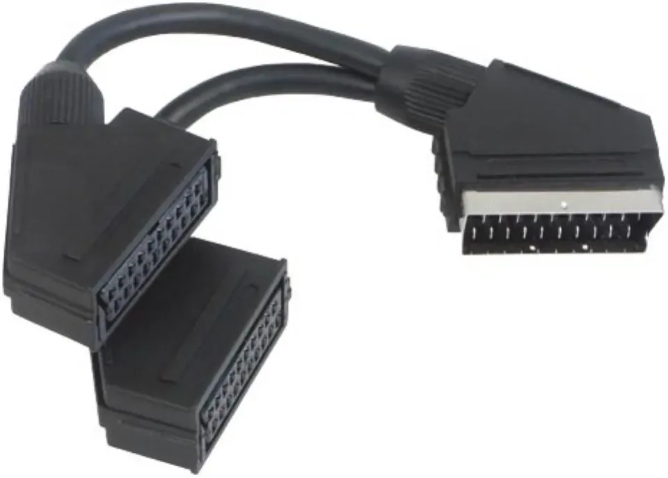 Schwaiger Sdoppiatore SCART Y 21 Pin Nero TV