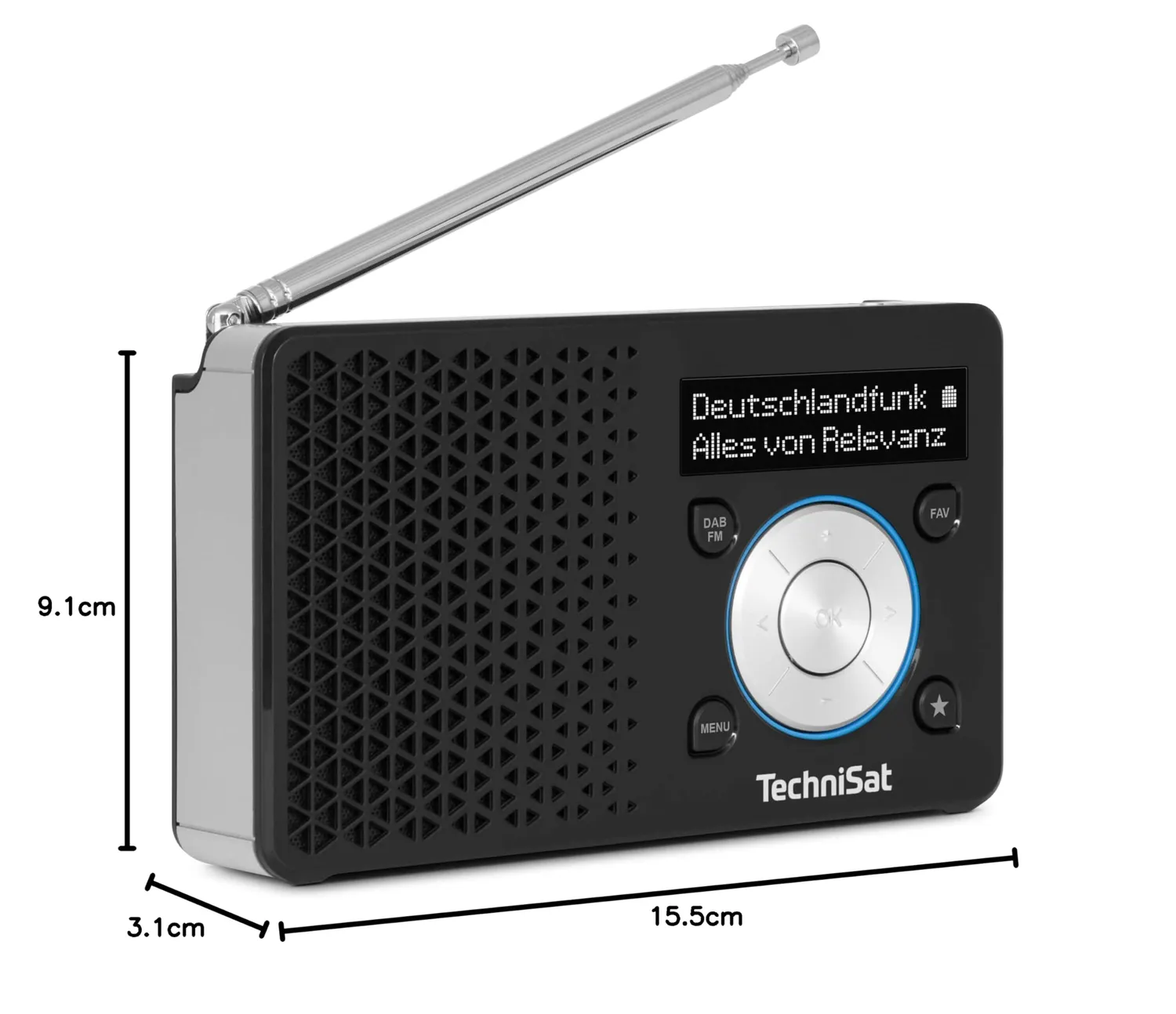 TechniSat DIGITRADIO 1 radio portatile DAB+ nero-argento