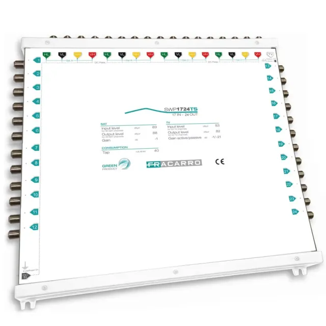Fracarro SWP1724TS multiswitch 17 ingressi 24 uscite derivate