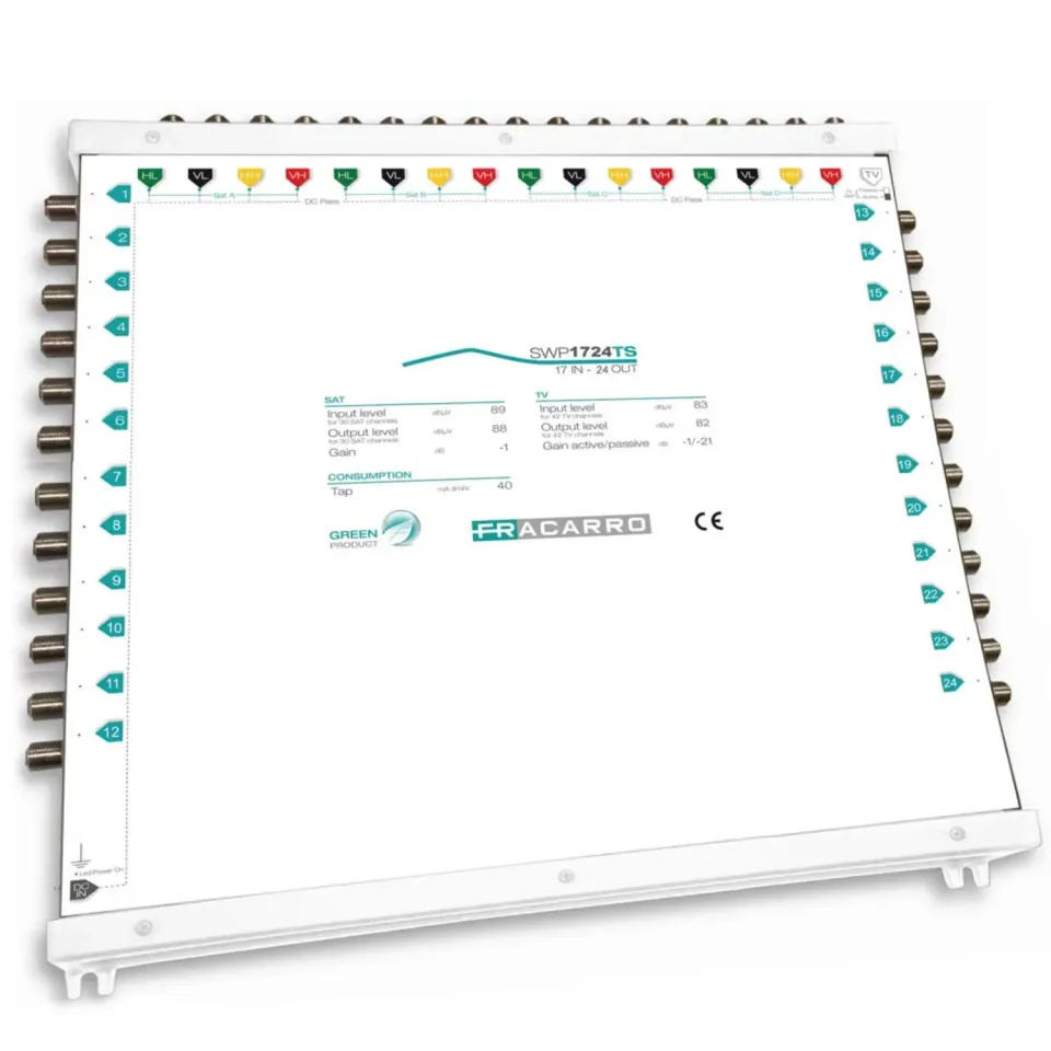 Fracarro SWP1724TS multiswitch 17 ingressi 24 uscite derivate