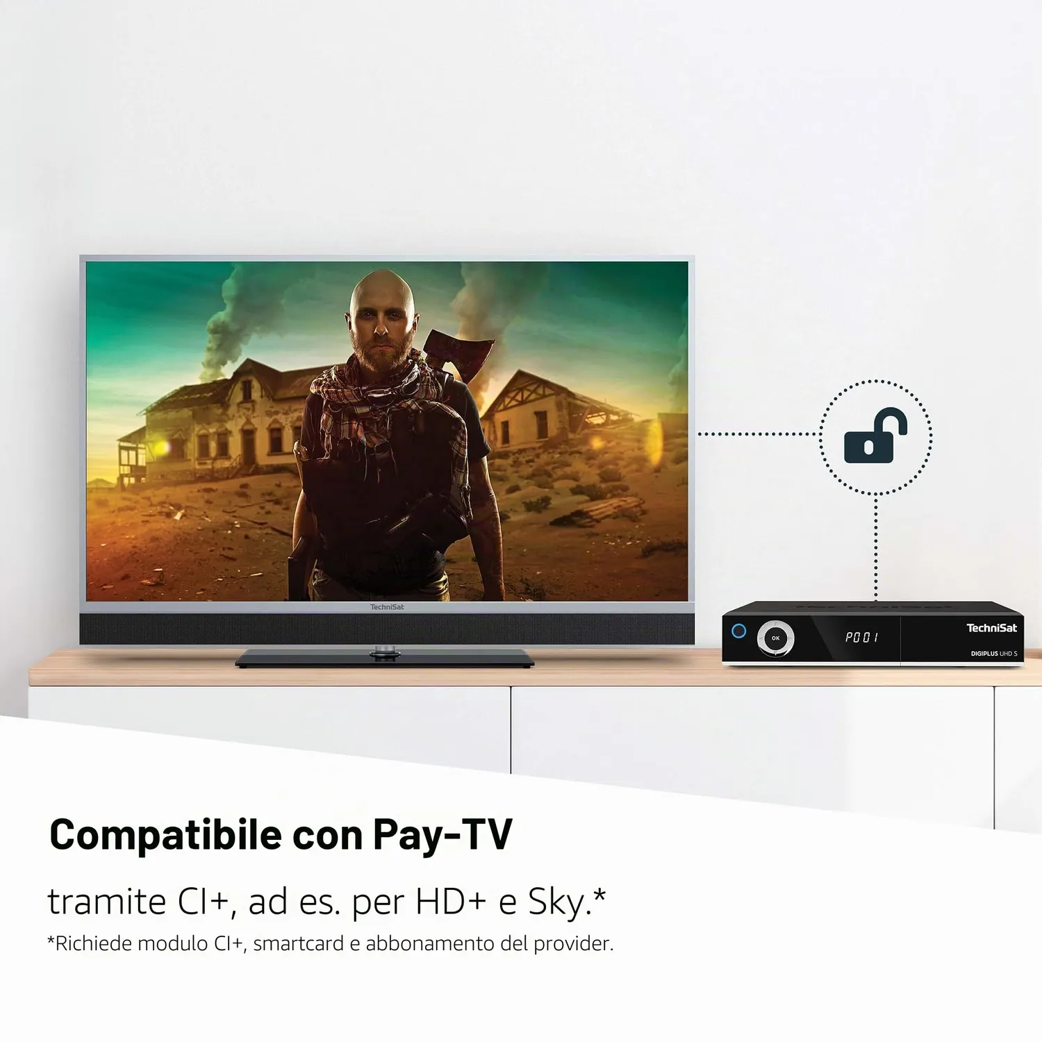 TechniSat DigiPlus UHD S Ricevitore Sat 4K Doppio Tuner Nero