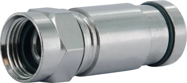 Schwaiger Connettore F a Compressione 7mm Argento
