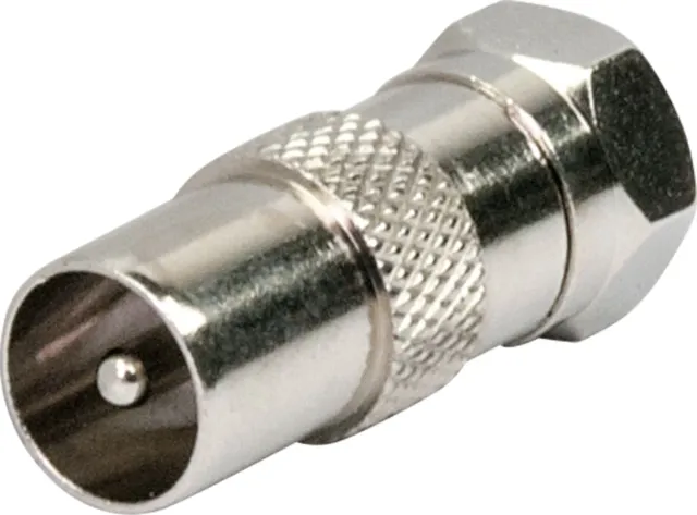Schwaiger adattatore antenna spina F - presa IEC argento
