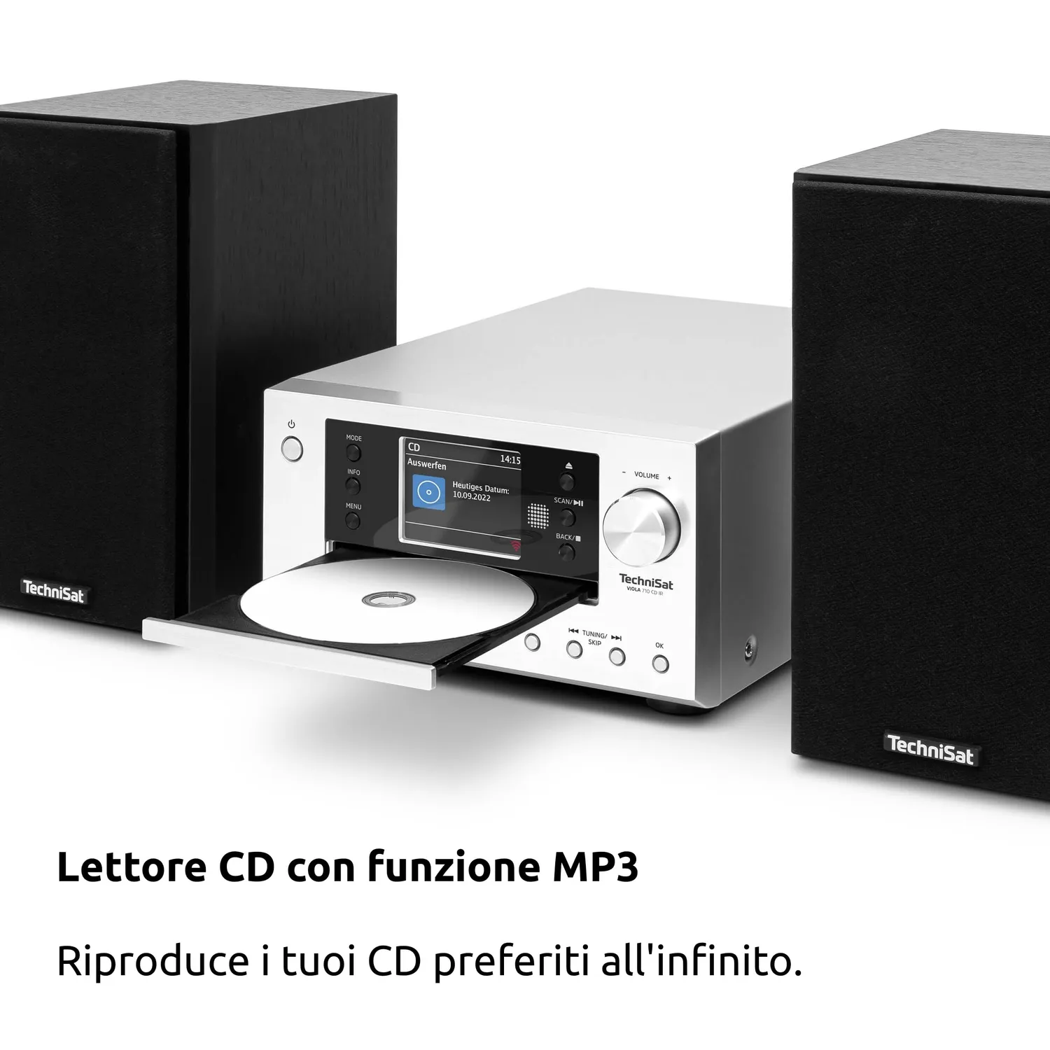 TechniSat Viola 710 CD IR Micro Hi-Fi Stereo DAB+ Argento
