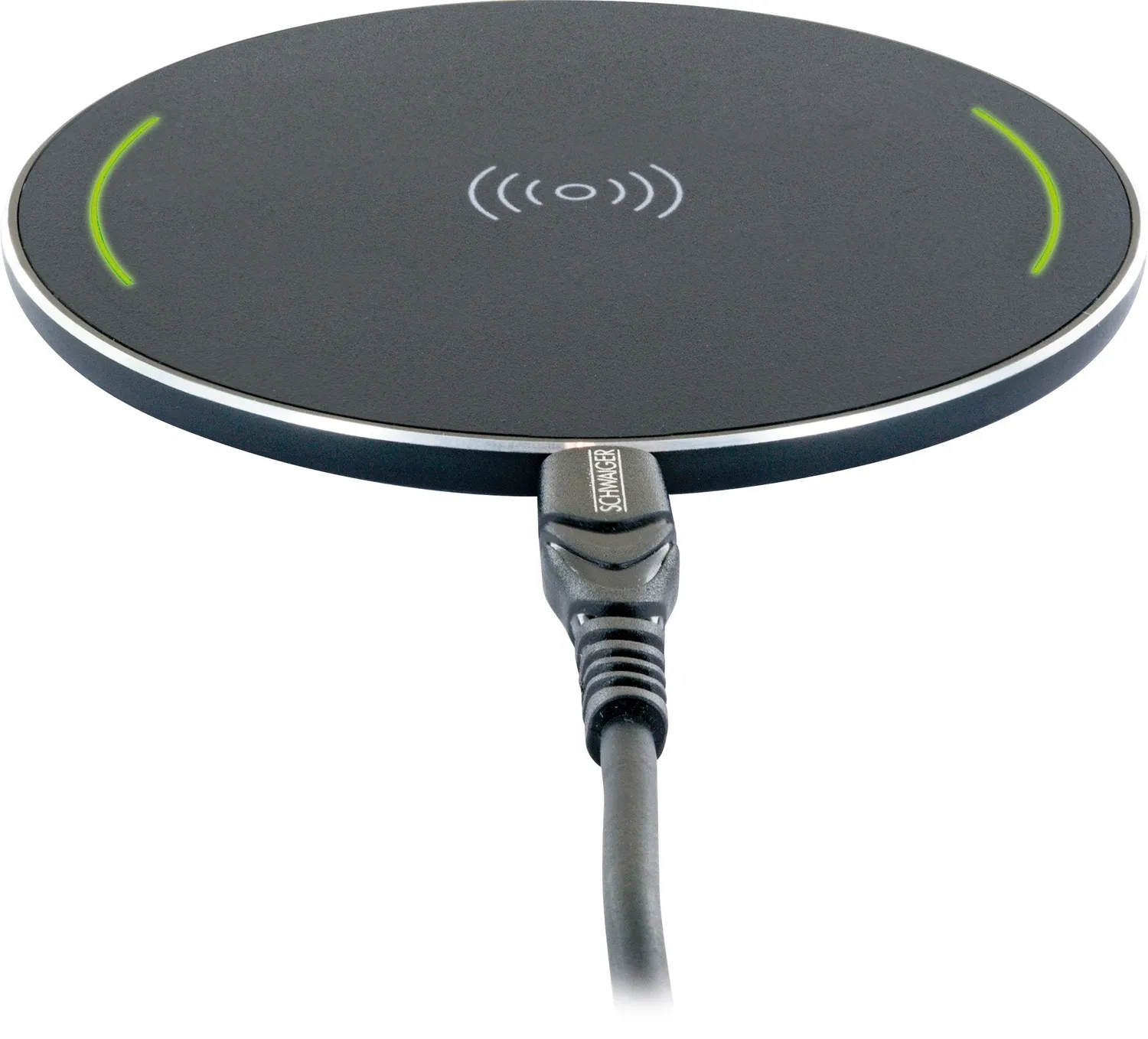SCHWAIGER Piastra Ricarica Wireless Qi 10W nera