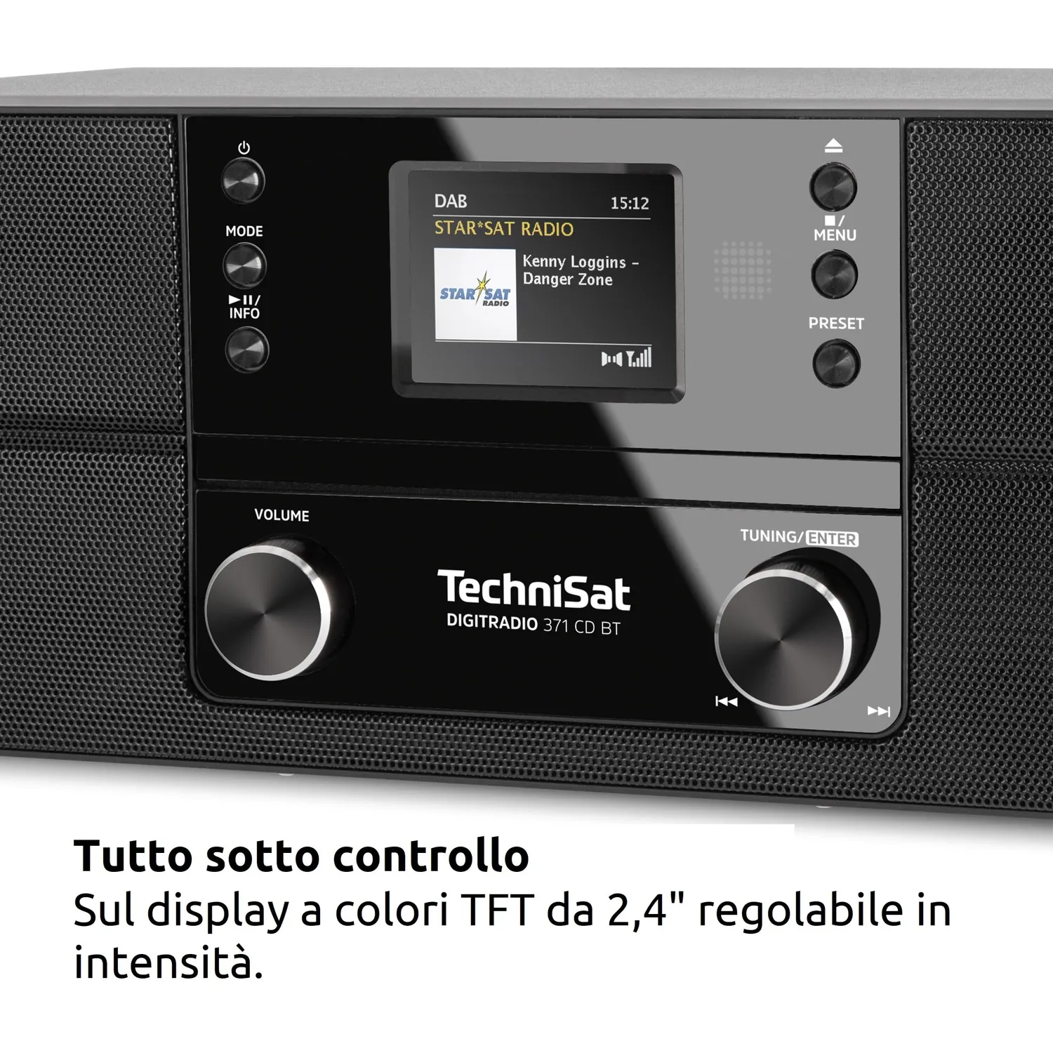 TechniSat DigitRadio 371 CD BT radio DAB+ con CD nera