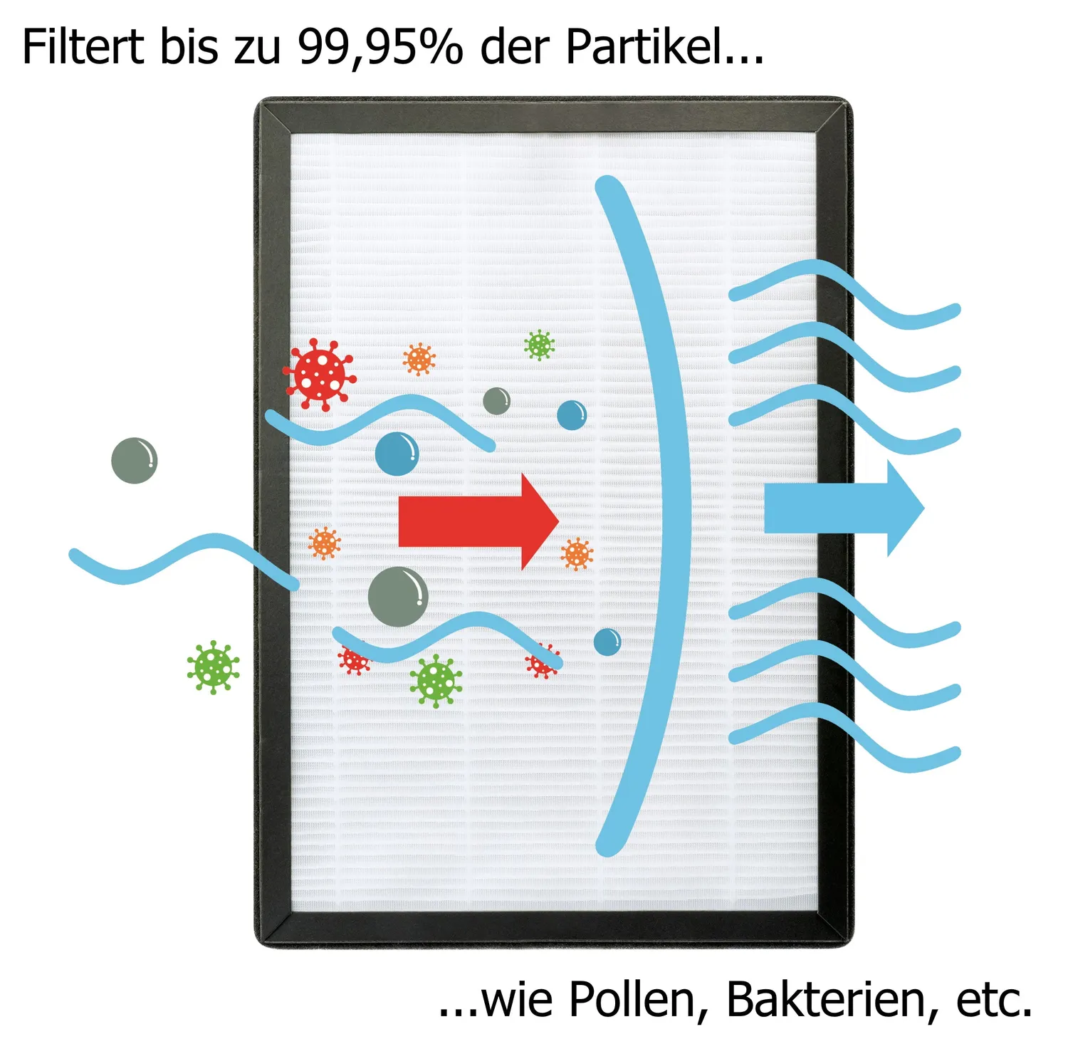 Schwaiger filtro HEPA H13 carboni attivi per purificatore 658019