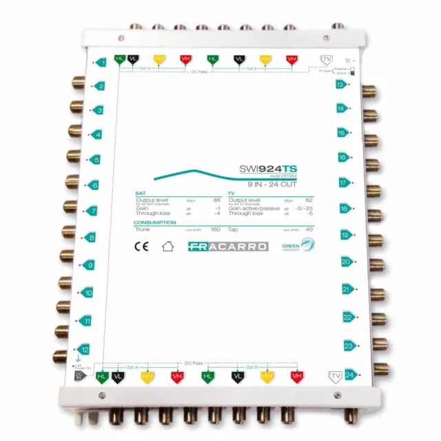 Fracarro SWI924TS multiswitch 9 ingressi 24 uscite