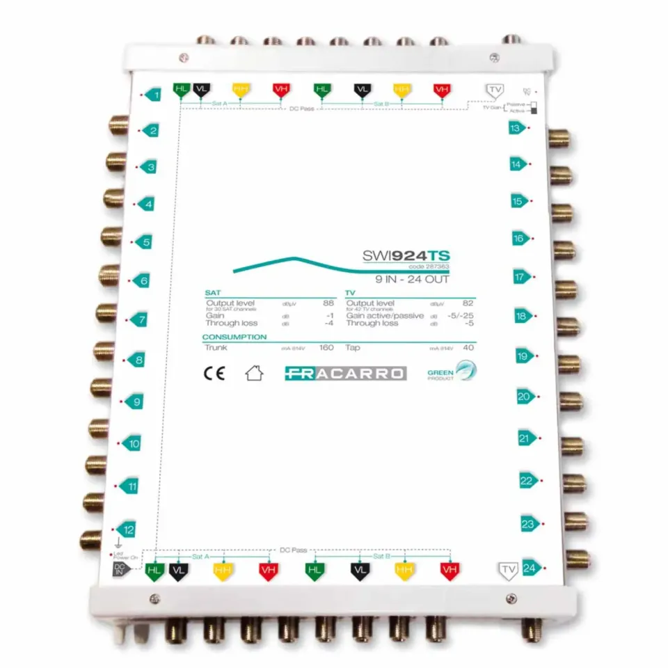 Fracarro SWI924TS multiswitch 9 ingressi 24 uscite