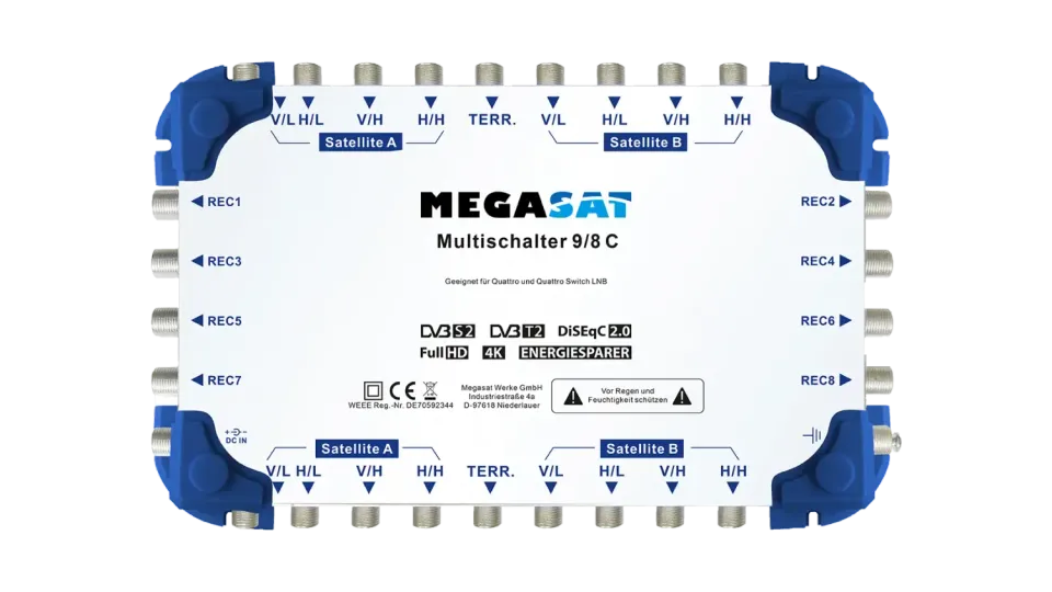 Megasat 9/8 C Multiswitch centralino 8 utenze