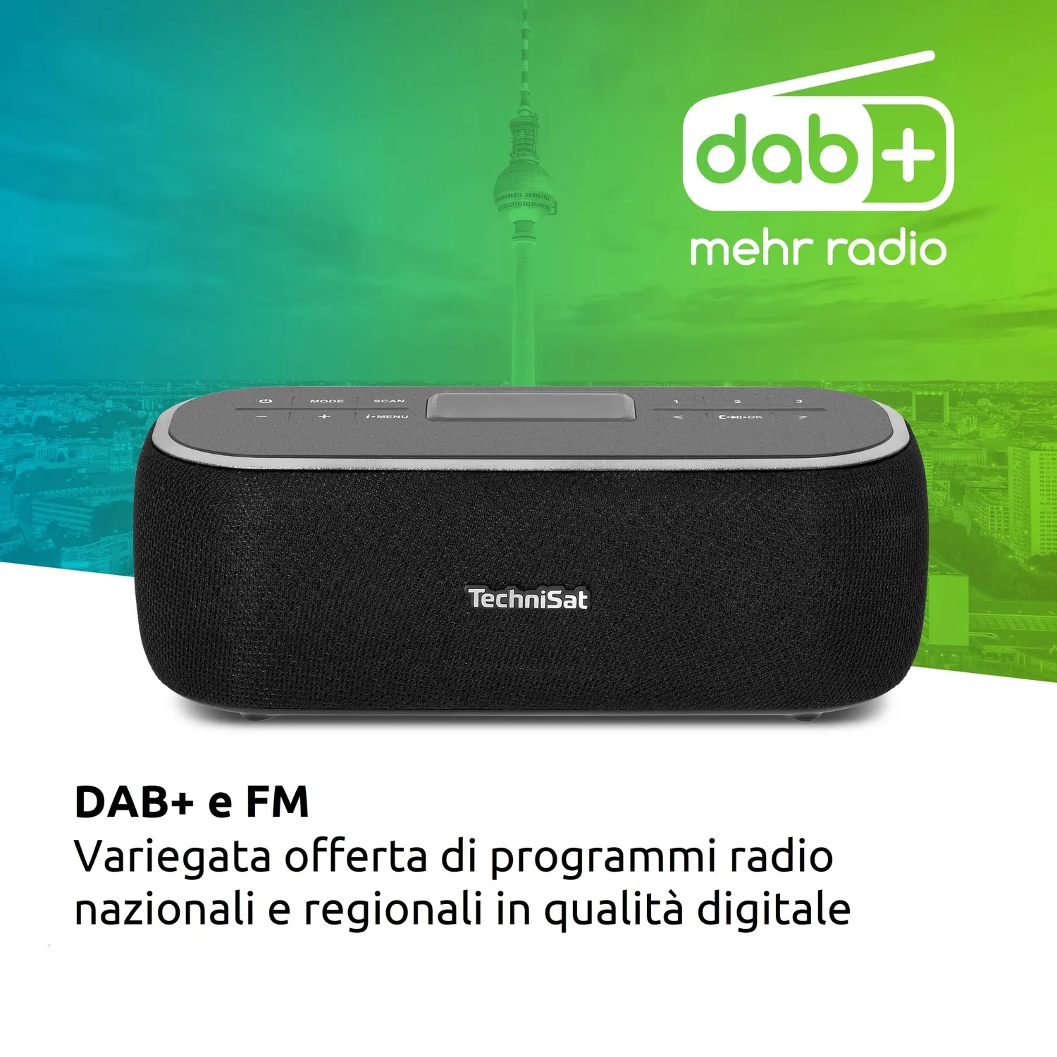 TechniSat Viola BT 1 Altoparlante Bluetooth DAB+ 6W USB-C