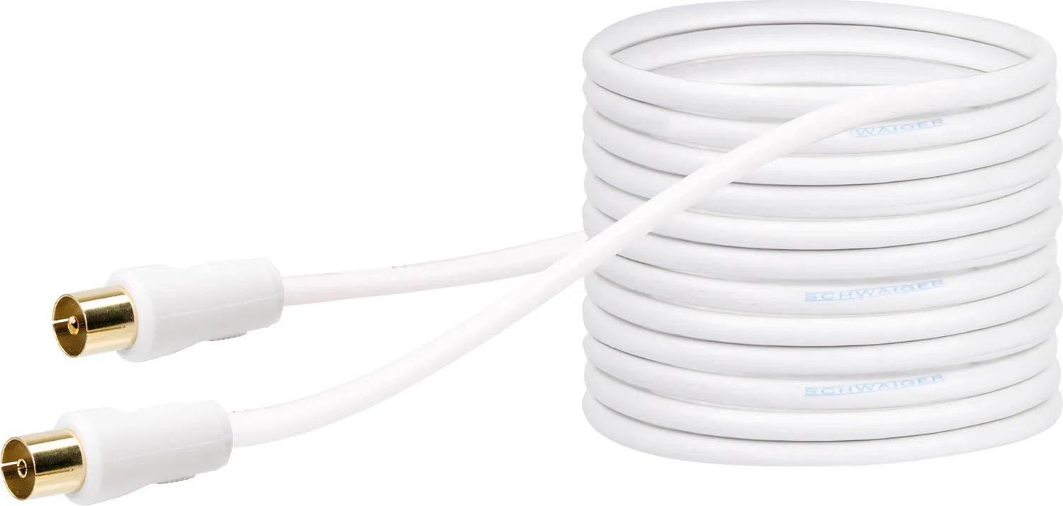 Schwaiger cavo antenna TV IEC 90 dB 1,5 m bianco