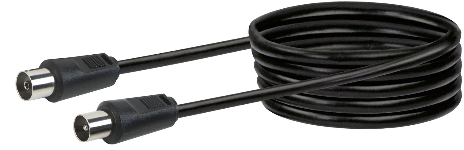 Schwaiger cavo antenna TV IEC 75 dB nero 3 m