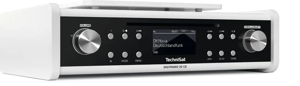 TechniSat DigitRadio 20 CD radio cucina DAB+ con CD bianca