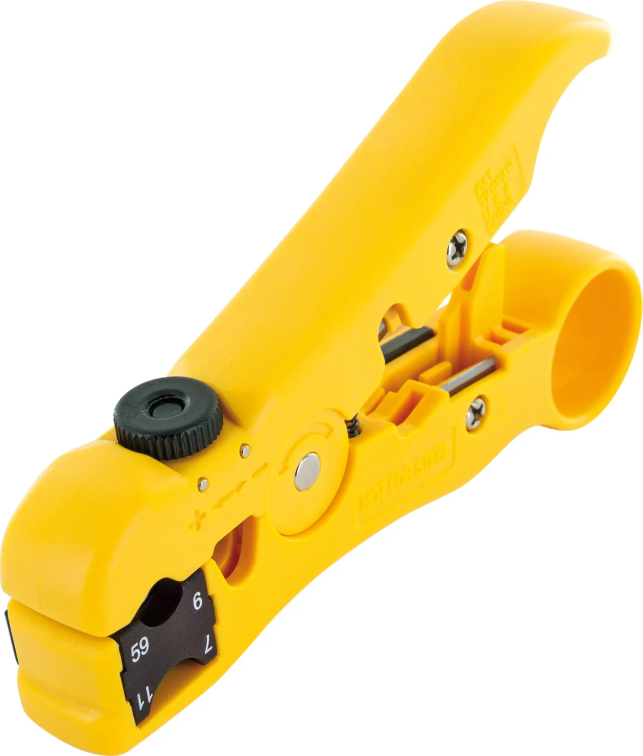 SCHWAIGER Spellacavi Universale per Cavo Coassiale RG6 Giallo