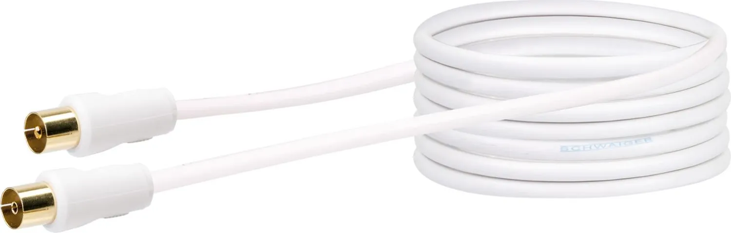 Schwaiger cavo antenna TV IEC 90 dB 1,5 m bianco