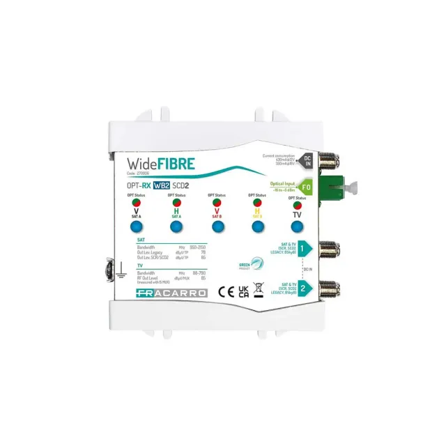 Fracarro OPT-RX WB2 SCD2 ricevitore fibra 2 uscite