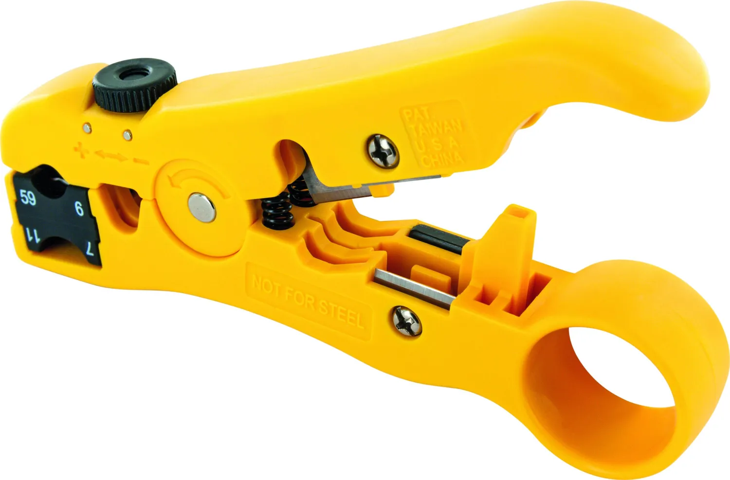 SCHWAIGER Spellacavi Universale per Cavo Coassiale RG6 Giallo