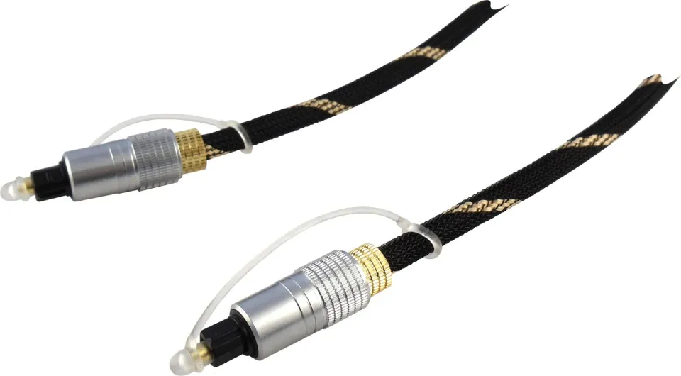 Schwaiger cavo ottico Toslink 3 m nero-oro Dolby DTS